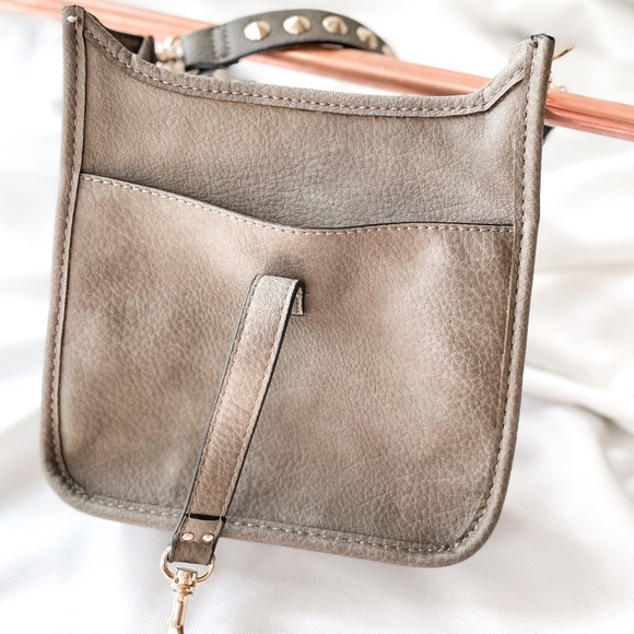 NWOT Grey Studded Crossbody Bag - Picture 6 of 7